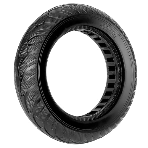 Prodrocam Vollreifen 200 x 50 für Mini Dolphin Motor Hinterrad Elektroroller Roller Vollgummireifen für 8 Zoll E Scooter Reifen, 8 x 2 Ersatzräder, Schwarz