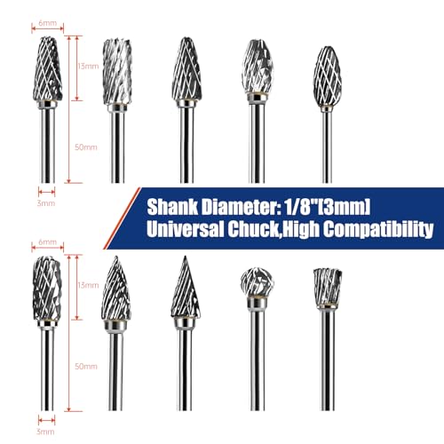 10Pcs Dremel-Compatible Carbide Bits