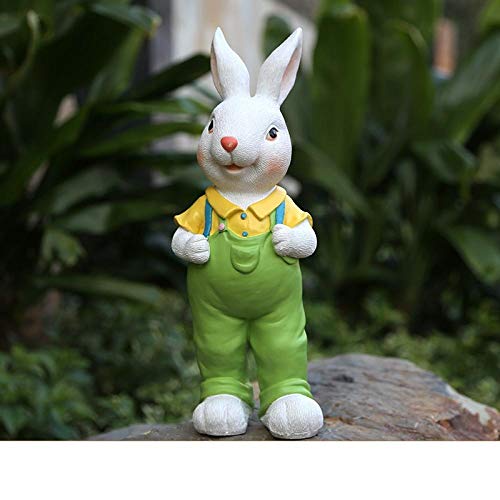 Sculpture de lapin ZXQUEGF, un artisanat en résine pour extérieurs raffinés