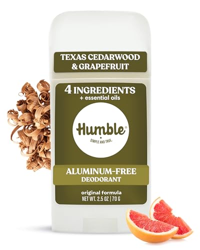 Humble Aluminum-Free Deodorant, Texas Cedarwood &amp; Grapefruit - 1 Pack