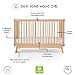 dadada Baby Soho 3-in-1 Convertible Wooden Crib to Toddler Bed - Made in Italy, GREENGUARD Gold Certified, Baby-Safe Finish, Handcrafted Beechwood, Modern Design, 3 Adjustable Heights (Natural)