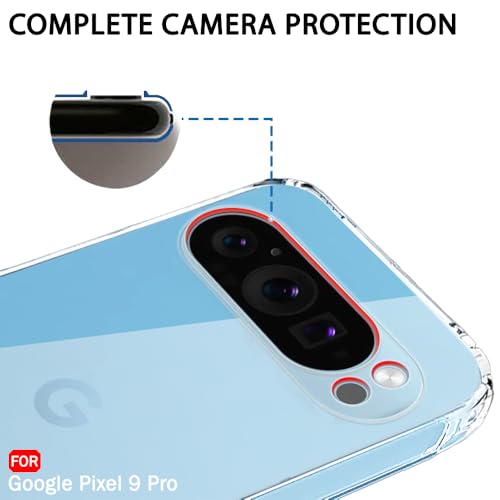 Image of TheGiftKart Back Cover Soft Case for Google Pixel 9 Pro | Best Camera Protection | Inbuilt Dust Plugs & Anti-Slip Grip | Ultra Clear Slim Back Cover Case for Google Pixel 9 Pro (Silicone, Transparent)