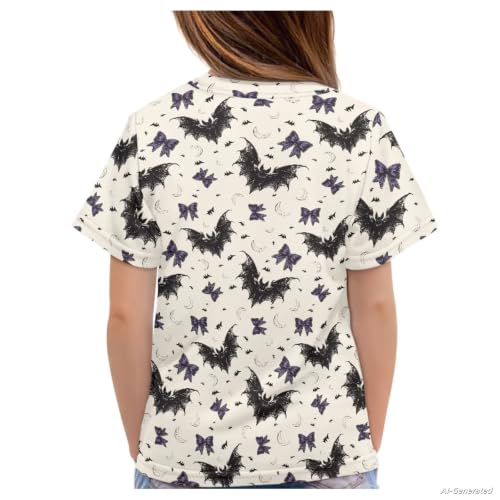 Image of Renewold Kids Novelty T-Shirt for Girls Boys Short Sleeve Crewneck Summer Tee Soft Breathable Graphic Shirt for Age 2-16