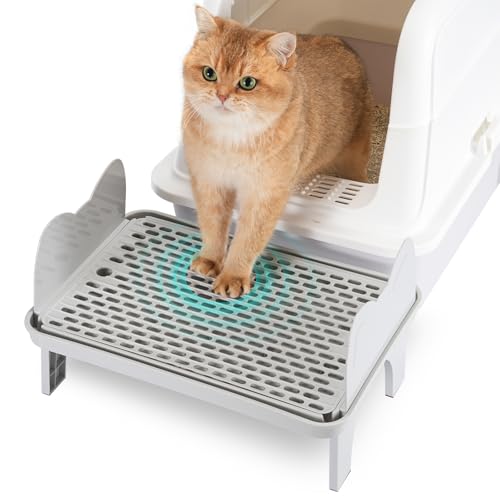 Uross Cat Litter Box Step, Extra Large Litter Box Ramp/Stairs