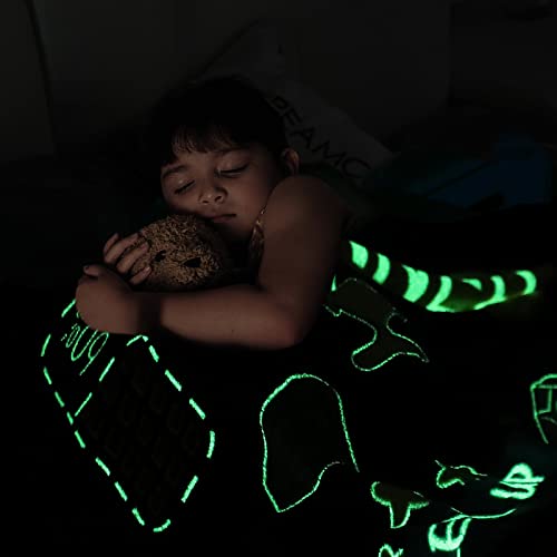 Wesan Glow In The Dark Blanket Gaming Gamer Gifts Toys Kids Boys Teen Present Gamepad Game Controller Throw Adults Teenage Boys Room Decor Bedroom Camping Soft Cozy Plush Blanket Black 50"X60" #TOP5