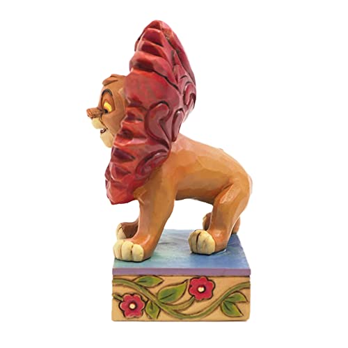 Figurine Simba Disney Tradition en résine effet bois sculpté Enesco