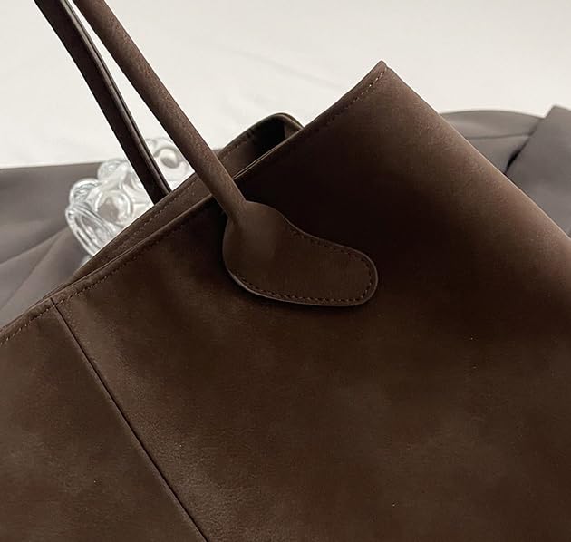 Suede Tote Bags for Women Retro Top-Handle Bag Handbags Elegant Purses Satchel for Travel Work 20252