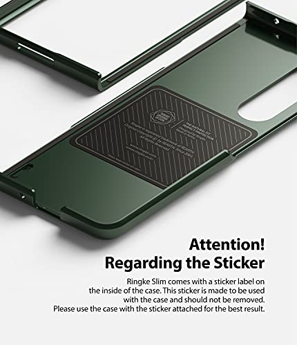 Image of Ringke Polycarbonate Slim Case Compatible For Samsung Galaxy Z Fold 3, Hard Thin Solid Premium PC Shockproof Lightweight Protective Phone Cover For Z Fold3 5G 2021 (Deep Green)