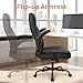 NEO CHAIR Ergonomic Office Desk Gaming Computer Chair Executive High Back Support Flip-up Arms Adjustable Height Swivel Rolling Wheels Comfy PU Leather for Home (Black)