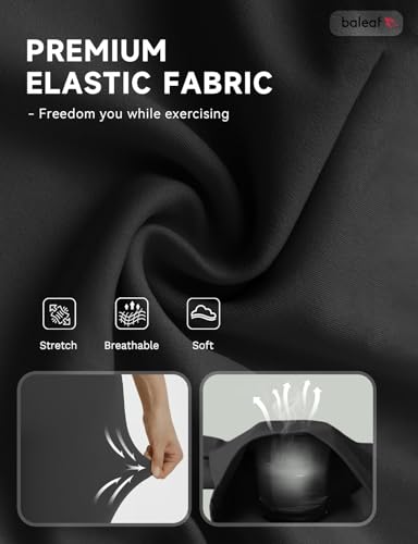 baleaf Women 8" Biker Shorts with Pockets, High Waisted Workout Short Tummy Control Yoga Gym Spandex Running Volleyball4