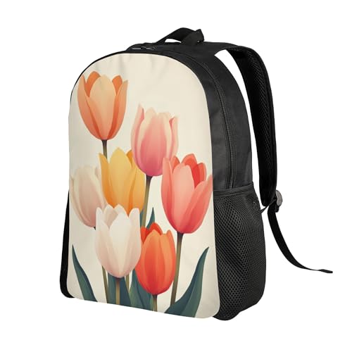 Lightweight Daypack For Adult Tulips Large Capacity Backpack For Travel Hiking Camping 16 Inch2