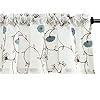 Vogol floral embroidered curtain valance elegant decorative flower pattern window valance curtain for cafe kitchen small window rod pocket 52 x 14 1 panel blue  urban country home decor