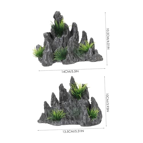 Montagne de simulation pour aquarium offrant un abri pour poissons - 15