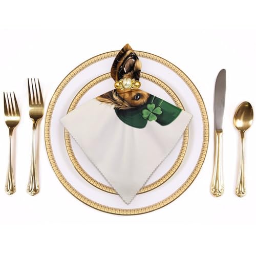 Servilletas de tela reutilizables de perro Retriever para mesa de cocina 4