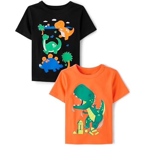 The Children's Place Dinosaur Graphic T-Shirt Set Cover