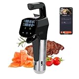 JXYQ Sous-Vide-Garer 1100W mit Thermozirkulation, App- und LED-Steuerung, Einstellbarer Temperatur und Garzeit für Fleisch und Gemüse