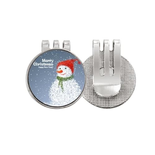 Marcador de golf esmaltado con clip magnético no/no Snowman Festival de alta resistencia