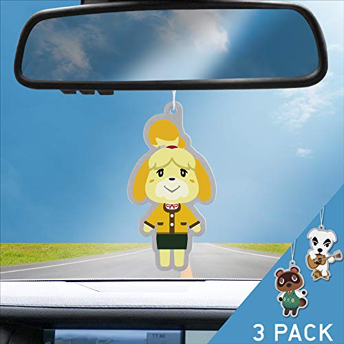 Controller Gear Animal Crossing - Hanging Air Freshener, 3-Pack (Isabelle, Kk Slider, Tom Nook) Provides Long Lasting Fragrance - Official Nintendo Animal Crossing Product - Not Machine Specific