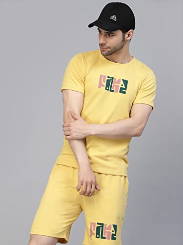 Image of Rigo Cotton Blend Waffle Knit Self Textured Co-Ord Set For Men's|Night Suit Set|Lounge-Wear Pajama Set|Night Wear, Beach Wear, Vacation Wear