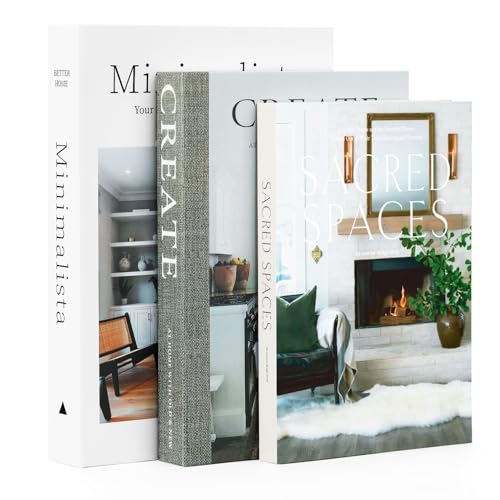 GoldOars 3 Stück Deko Bücher mit Magnetverschluss für Home Decor