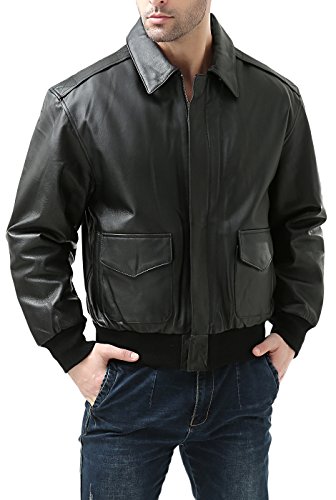 Image of Landing Leathers Men Air Force A-2 Leather Flight Bomber Jacket (Also available in Big & Tall)