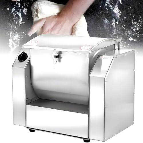 Commercial Electric Dough Mixer Machine - Fully Automatic Flour Mixer for Bakeries, Pizzerias & Schools - Stainless Steel, 8KG Capacity, 110V Dough Kneading Equipment