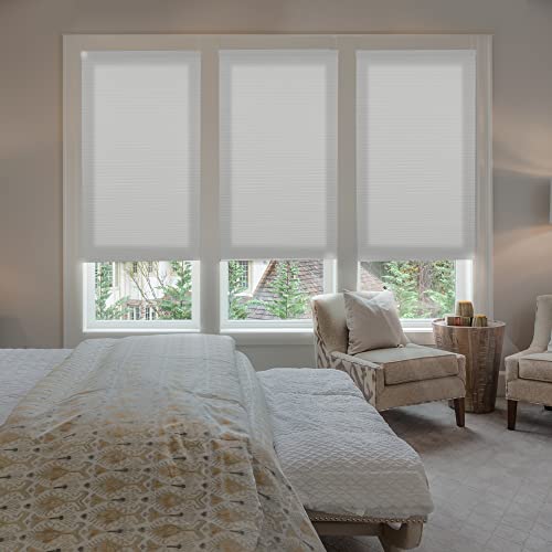 Chicology Cellular Shades , Window Blinds Cordless , Blinds For Windows , Window Shades For Home , Window Coverings , Cellular Blinds , Door Blinds , Morning Mist, 24"W X 48"H #TOP5