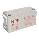 NPP NPG12-150Ah 12V 150Ah Rechargeable Gel Deep Cycle Battery with Button Style Terminals SLA Storage Battery for Off Grid Solar System, Wind, RV, Marine, Boat, Golf Cart