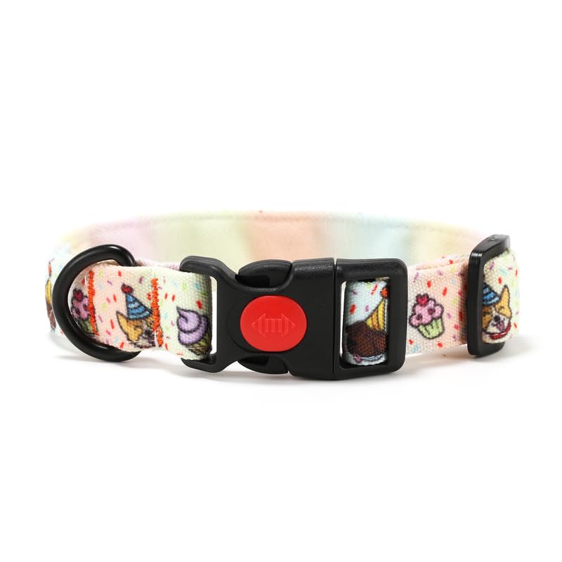 Image of Lana Paws Polycotton Party Animal Skin-Friendly, Fabric Dog Collar Belt, Large, Adult Labradors, Golden Retrievers & Similar, 24 x 1.5 inch