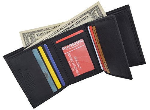 Marshal RFID Camouflage Blocking Men's Leather Camo Classic Trifold ID Card Holder Wallet4