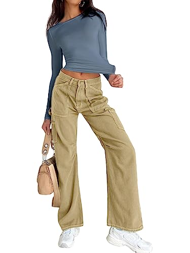 Image of Dwnval Womens Classic Short Sleeve Summer TOS Crew Neck Slim Fit Crop T Shirt