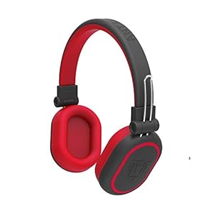 Ant Audio Treble 1200 Wireless Bluetooth Over The Ear Headset with Mic (Black Red)