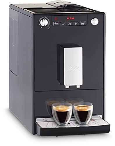 Melitta Solo - Kaffeevollautomat mit höhenverstellbarem Auslauf, kleine Kaffeemaschine mit abnehmbarem Wassertank, für z. B. Espresso oder Café Crème, matt schwarz – Bild 3