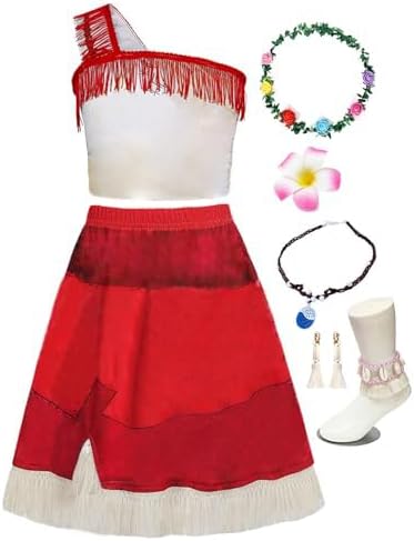 Cotrio Princess Dress Up for Girls Halloween Costume for Girl Dress Up Clothes Toddler Kids Outfit with Accessories Necklace