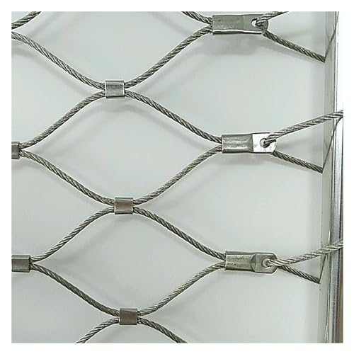 ZHZHXR Malla de Cuerda de Acero Inoxidable Flexible Malla Electrosoldada Galvanizada Diámetro 1,5mm Red de Seguridad for Niños(1.5x6m)