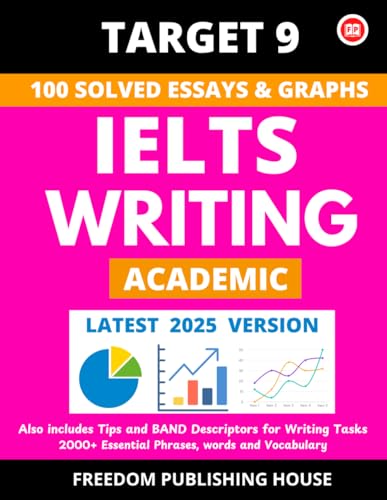 IELTS Academic Writing 2025: 50 Task 1 & 50 Task 2 High Band Sample Answers, Vocabulary, and Band Descriptors for Scoring 8+