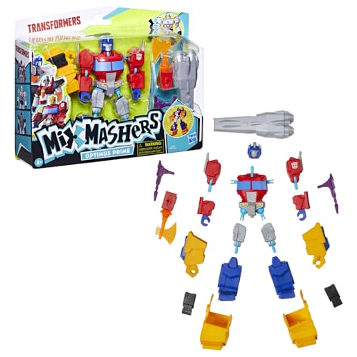 Transformers MixMashers, Optimus Prime, figura de ação Deluxe Mix-and-Match e acessórios
