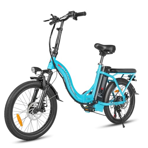 SAMEBIKE Klappbares Elektrofahrrad für Erwachsene mit 36V 13AH abnehmbarem Akku,250W Motor, 25 km/h, 70 KM Reichweite & 20' All Terrain Reifen, Profi 7-Gang Pendler E-Bike
