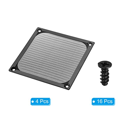 PATIKIL 120mm Fan Filter Grills with Screws, 4 Pack Aluminum Frame Stainless Steel Mesh Dustproof Cover for Computer Case Black - Image 3