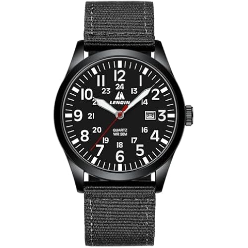 LN LENQIN Mens Watches Military Sport Analog Quartz Watch for Men