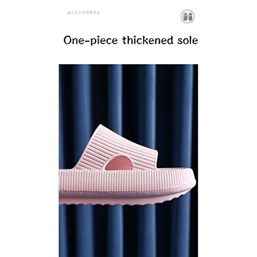 Womens Slippers, Men's Slippers Summer, Open Toe Slippers for Women,Home Indoor Bathroom Bath Outer Wear Thick Bottom Men's Sandals (Color : White, Size : EUR 42-43)2