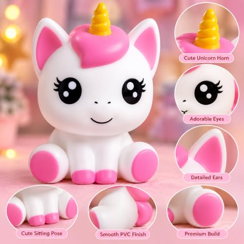 Image of Unicorn Night Light Lamp Battery Operated Table and Desk Decorations Gift Pandas (Unicorn)