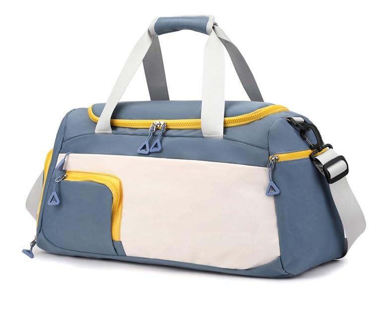 Sports Duffel Bag Portable Lugage Hand Bag with Shoe Compartment & Wet Pocket Shoulder Crossbody Bag Carry on Tote Bag-image-24