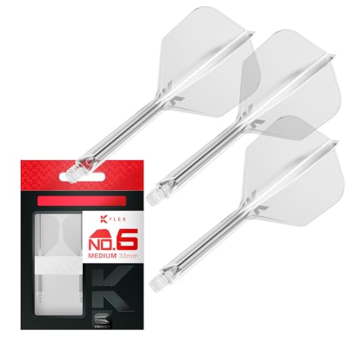 Image of Target Darts K Flex Integrated Dart Flight and Shaft, No.6 | 3-Pack K-Flex - No. 6, Kflex Precision-Molded 2-in-1 Dart Flights and Dart Shaft | Professional Dart Accessories