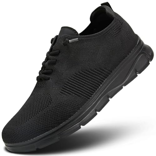 Image of Men's Casual Dress Oxfords Shoes Breathable Knit Leisure Classic Business Fashion Sneakers Lightweight Comfortable Work Soft Sole Walking Shoes
