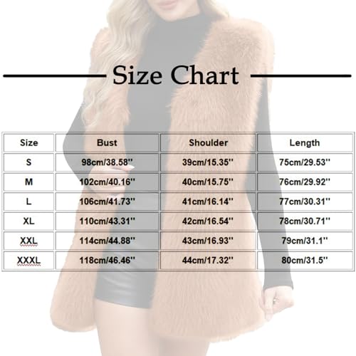 Womens Faux Fur Vest Winter Warm Short Coat Fluffy Shaggy Sleeveless Jacket Fashion Casual Fuzzy Fashion Outerwear2