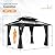 HAPPATIO 10'x12' Outdoor Gazebo with Hardtop Roof, Double Galvanized Steel Roof Canopy with Aluminum Frame, Curtains and Netting for Patio, Backyard, Deck, Lawn, Grey, Easy Assembly (Grey)