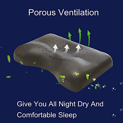 FCXBQ Memory Cotton Cervical Kissen, Schmetterling Slow Rebound Atmungsaktive Nackenkorrektur Kontur Kissen, Ergonomisch gestaltete Positionierung Schlafbett Kissen, Weiß - Image 6