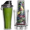 Vitamix Personal Cup Adapter, BPA-Free, Dishwasher-Safe, Two 20-Ounce Blender Cups, Two Lids, and One Blender Adapter with Stainless-Steel Blades, Not Compatible with Ascent or Venturist Series