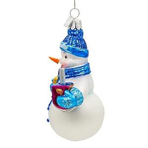 Kurt Adler 4.25-Inch Noble Gems™ Glass Hanukkah Snowman Ornament Kurt Adler 425 Inch Noble Gems Glass Hanukkah Snowman Ornament